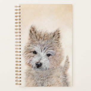 Cairn Terrier Puppy Painting - Original Dog Art Planner