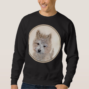 Cairn Terrier Puppy Painting - Original Dog Art Sweatshirt