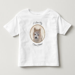 Cairn Terrier Puppy Painting - Original Dog Art Toddler T-shirt
