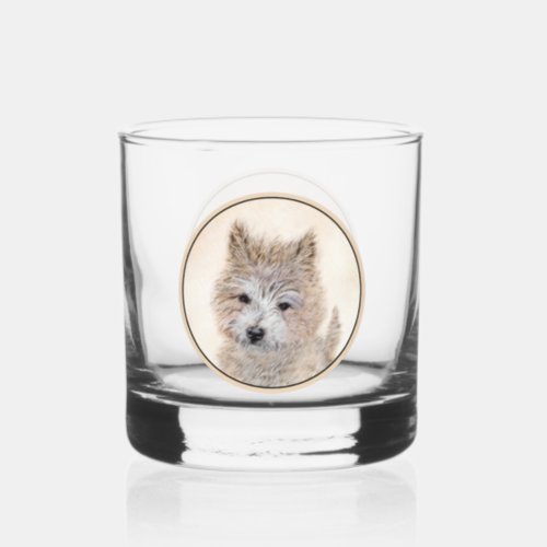 Cairn Terrier Puppy Painting _ Original Dog Art Whiskey Glass