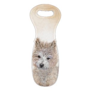 Cairn Terrier Puppy Painting - Original Dog Art Wine Bag