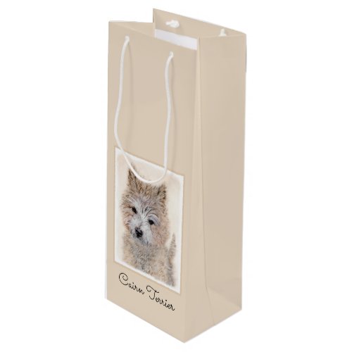 Cairn Terrier Puppy Painting _ Original Dog Art Wine Gift Bag