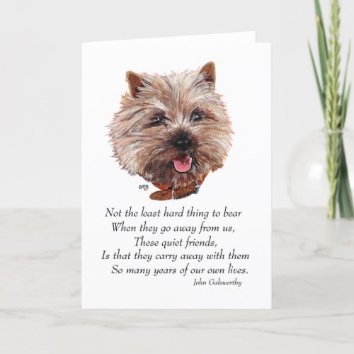 Cairn Terrier Rainbow Bridge Card