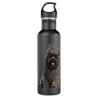 Cairn Terrier Reindeer Christmas Dog Stainless Steel Water Bottle