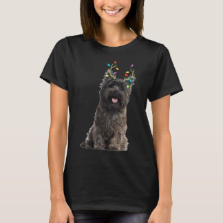 Cairn Terrier Reindeer Christmas Dog T-Shirt