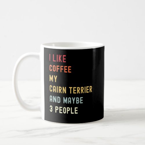 Cairn Terrier Retro Dog And Coffee  Coffee Mug
