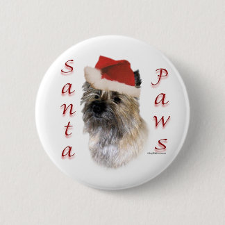 Cairn Terrier Santa Paws Button