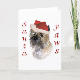 Cairn Terrier Santa Paws Holiday Card