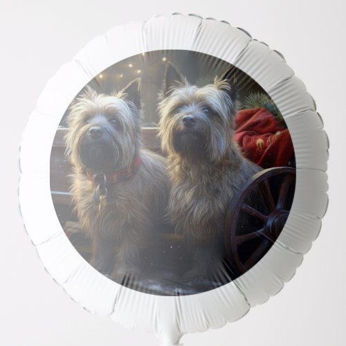 Cairn Terrier Snowy Sleigh Christmas Decor   Balloon