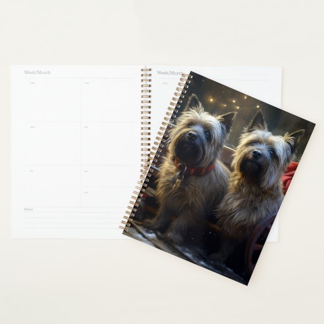 Cairn Terrier Snowy Sleigh Christmas Decor   Planner (Display)