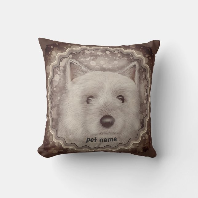 Cairn Terrier  Throw Pillow (Front)