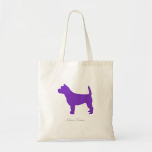 Cairn Terrier Tote Bag (purple silhouette)
