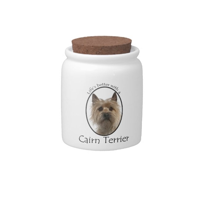Cairn Terrier Treat/Candy Jar (Front)