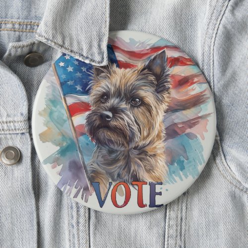 Cairn Terrier US Elections Vote for a Change Button