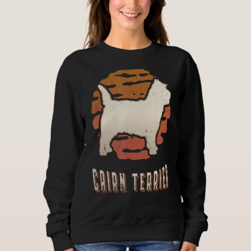 Cairn Terrier Vintage Retro Classic Dog Sunset Sweatshirt