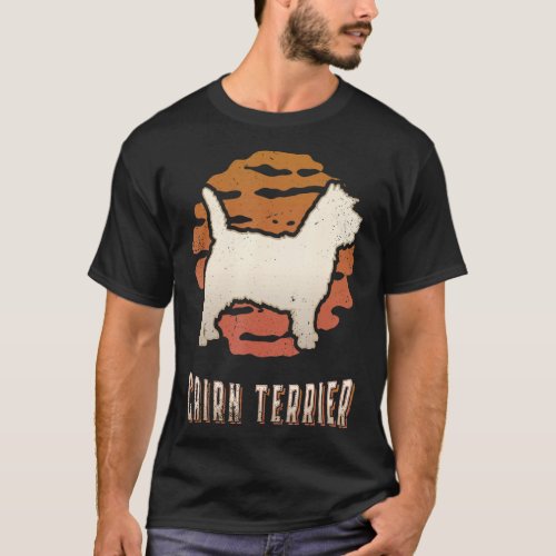 Cairn Terrier Vintage Retro Classic Dog Sunset  T_Shirt
