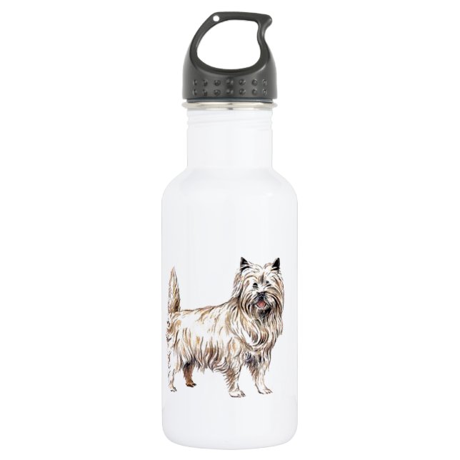 Cairn Terrier Water Bottle (Front)