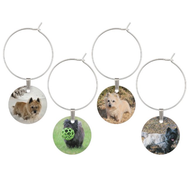 Cairn terrier wine charm (Staggered)