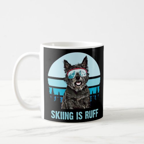 Cairn Terrier Winter Skiing is Ruff Ski Dog Lover  Coffee Mug