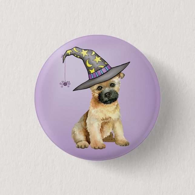 Cairn Terrier Witch Button (Front)