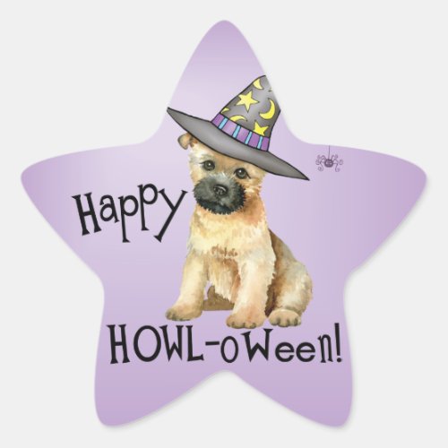 Cairn Terrier Witch Classic Round Sticker