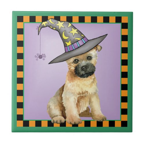 Cairn Terrier Witch Tile