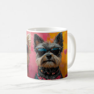 Cairn Terrier With Heart Roses Valentine's Day Coffee Mug