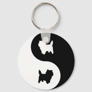 Cairn Terrier Yin Yang Keychain