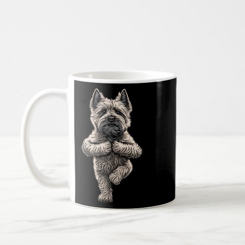 Cairn Terrier Yoga Dog Puppy Funny Dogs Tree Pose  Coffee Mug