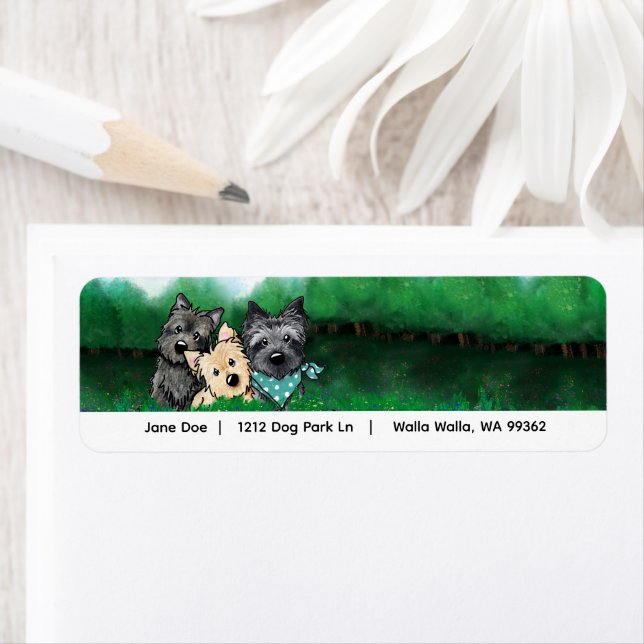 Cairn Terriers Address Label (Insitu)