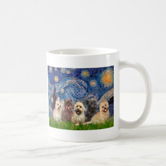 Cairn Terriers (Five) - Starry Night Coffee Mug