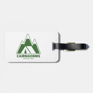 Cairngorms National Park Mountains Camping Luggage Tag