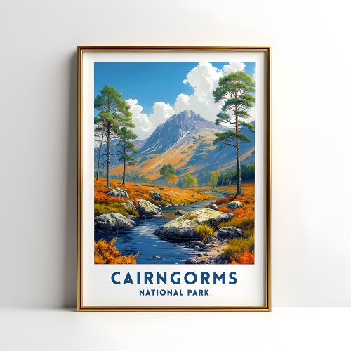 Cairngorms National Park Poster Scotland Wall Art
