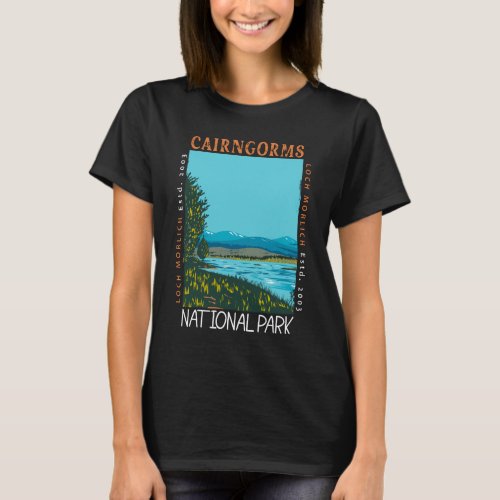 Cairngorms National Park Scotland Distressed T_Shirt