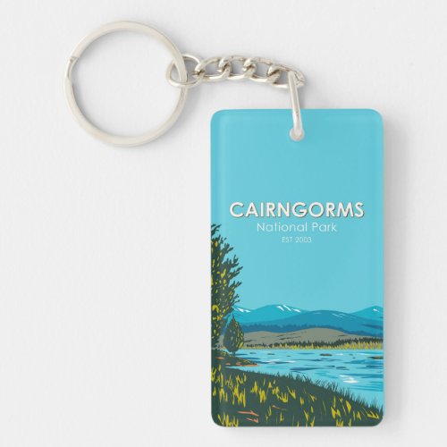 Cairngorms National Park Scotland Double Sided Keychain