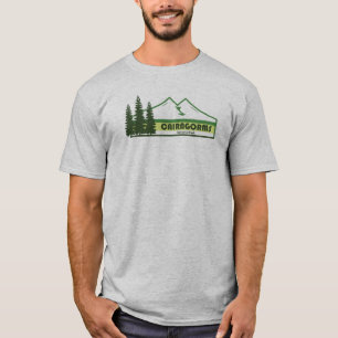 Cairngorms National Park Scotland Green Stripes T-Shirt