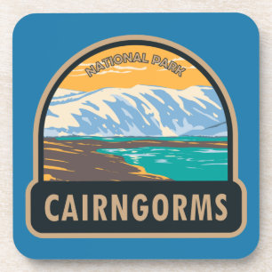 Cairngorms National Park Scotland Loch Etchachan Beverage Coaster