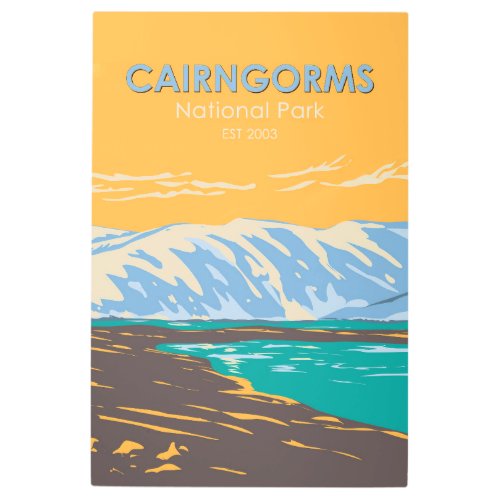 Cairngorms National Park Scotland Loch Etchachan  Metal Print