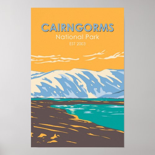 Cairngorms National Park Scotland Loch Etchachan Poster