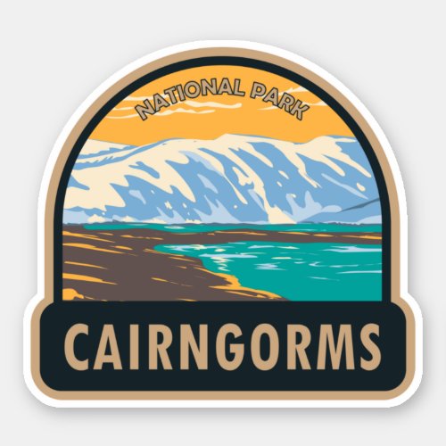 Cairngorms National Park Scotland Loch Etchachan Sticker