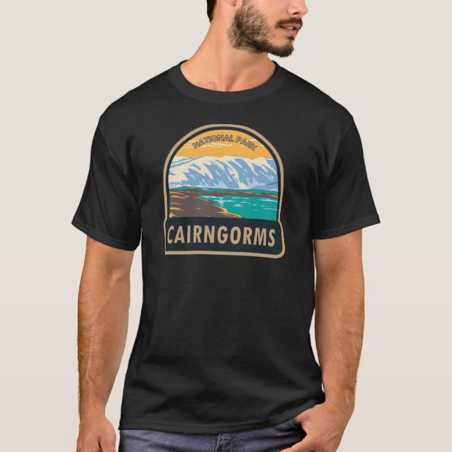Cairngorms National Park Scotland Loch Etchachan T-Shirt (Front)