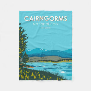 Cairngorms National Park Scotland Loch Morlich Fleece Blanket