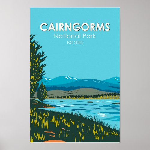 Cairngorms National Park Scotland Loch Morlich Poster