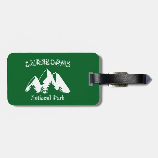 Cairngorms National Park Scotland Luggage Tag (Back Horizontal)