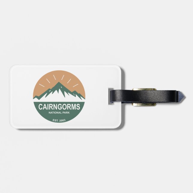 Cairngorms National Park Scotland Luggage Tag (Back Horizontal)