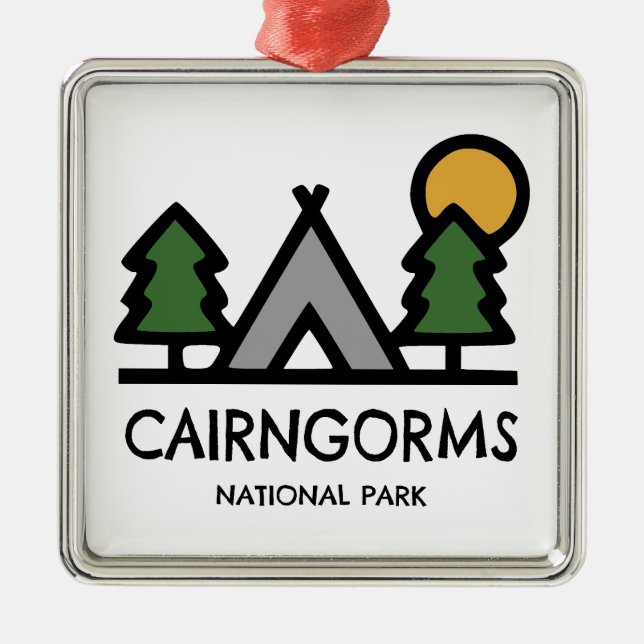 Cairngorms National Park Scotland Metal Ornament (Front)