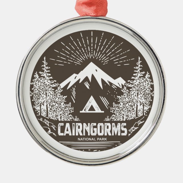 Cairngorms National Park Scotland Metal Ornament (Front)