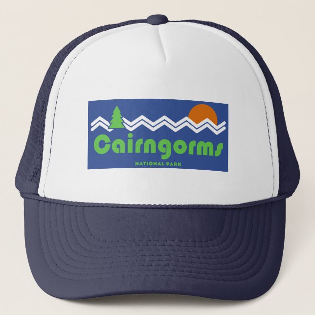 Cairngorms National Park Scotland Retro Trucker Hat (Front)