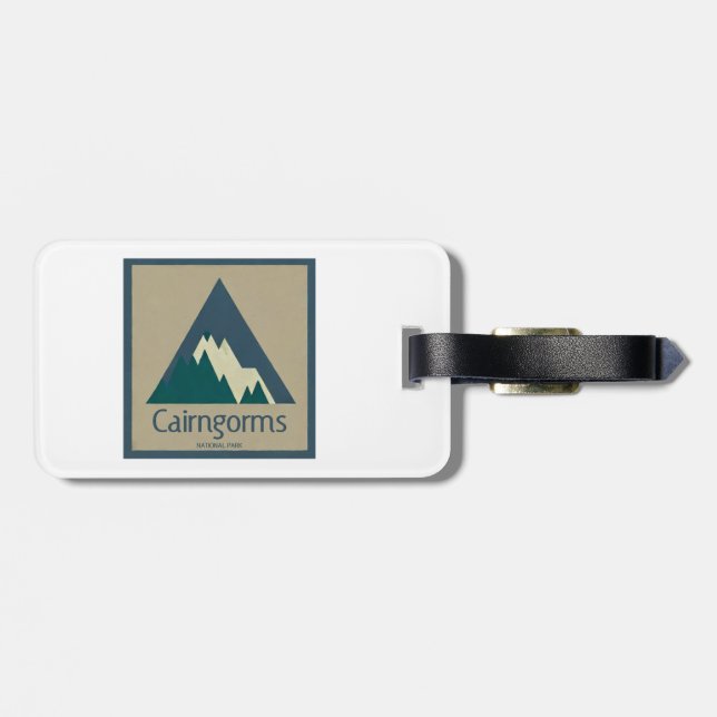 Cairngorms National Park Scotland Rustic Luggage Tag (Back Horizontal)