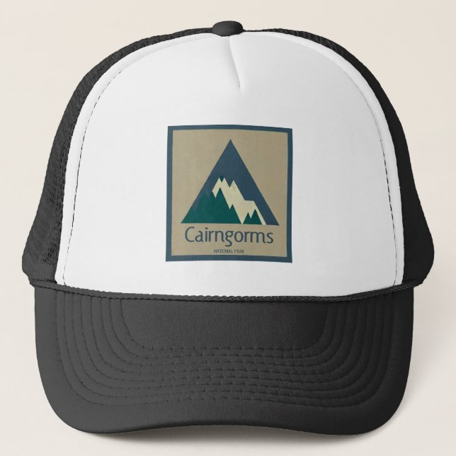 Cairngorms National Park Scotland Rustic Trucker Hat (Front)